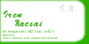 iren macsai business card